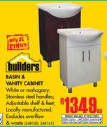 Builders Basin & Vanity Cabinet-Each