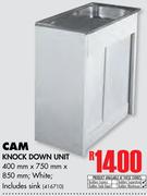 Cam Knock Down Unit-400mm x 750mm x 850mm