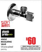 Plumb Pride Angle Regulating Valve Chrome Plated