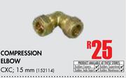 Compression Elbow CXC, 15mm