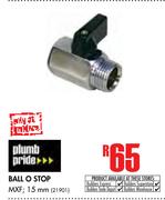 Plumb Pride Ball O Stop MXF, 15mm