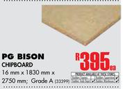 PG Bison Chipboard Grade A-16mm x 1830mm x 2750mm Each
