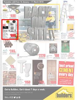 Builders Western Cape : Back On Site (16 Jan - 11 March 2018), page 1