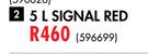 Fired Earth 5Ltr Signal Red Gloss Enamel