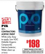 PVA 20Ltr Contractors Acrylic Paint