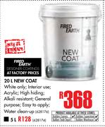 Fired Earth 20Ltr New Coat