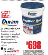 Duram 20Ltr Weather Roof