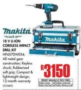 Makita 18V Li-Ion Cordless Impact Drill Kit HP457DWEX4