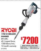 Ryobi 1700W Breaker Hammer DH-45K
