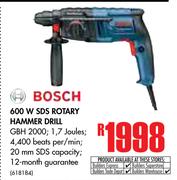 Bosch 600W SDS Rotary Hammer Drill GBH 2000