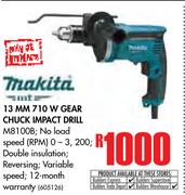 Makita 13MM 710W Gear Chuck Impact Drill M8100B