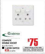 Crabtree Complete Double Socket-4 x 4