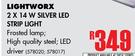 Lightworx 2 x 14W Silver LED Strip Light