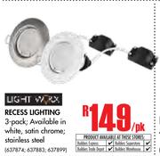 Light Worx Recess Lighting-Per Pack