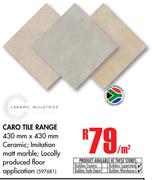 Ceramic Industries Caro Tile Range-Per Sqm