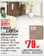 Fired Earth River Matt White-Per Sqm