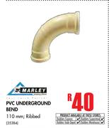 Marley PVC Underground Bend 110mm, Ribbed