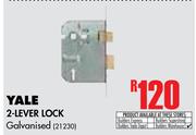 Yale 2 Lever Lock Galvanised