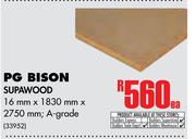 PG Bison Supawood A Grade-16mm x 1830mm x 2750mm Each