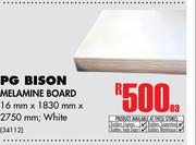 PG Bison Melamine Board White-16mm x 1830mm x 2750mm Each
