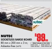 Nutec Socketless Barge Board-80mm x 200mm x 3m Each