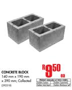 Concrete Block Collected-140mm x 190mm x 390mm Each