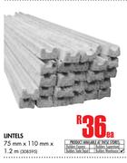 Lintels-75mm x 110mm x 1.2m Each