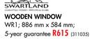 Swartland Wooden Window WR1-886mm x 584mm