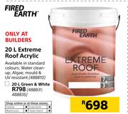Fired Earth Extreme Roof Acrylic Green & White-20Ltr