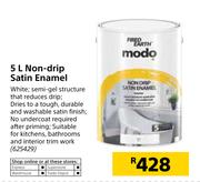 Fired Earth Non Drip Satin Enamel-5Ltr