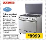 Goldair 5 Burner Gas/Electric Oven