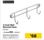 Home & Kitchen 3-Hook Wall Mounted Rack
