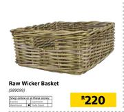 Raw Wicker Basket