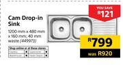 Cam Drop-In Sink 