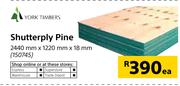 York Timbers Shutterply Pine (2440mm x 1220mm x 18mm)-Each