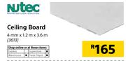 Nutec Ceiling Board (4mm x 1.2mm x 3.6m)