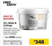Fired Earth 20Ltr Walls & Ceilings
