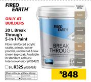 Fired Earth 5Ltr Break Through 5 In 1 Paint