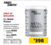Fired Earth 5Ltr Green Primer