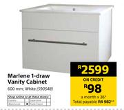 Marlene 1-Draw 600mm Vanity Cabinet White