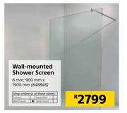 Wall-Mounted Shower Screen (8mm, 900 x 1900mm)