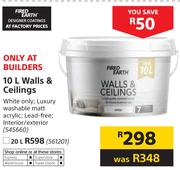 Fired Earth 10Ltr Walls & Ceilings