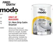 Fired Earth Modo 5Ltr Non Drip Satin Enamel-Each
