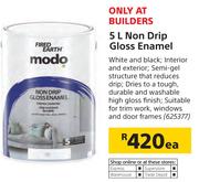 Fired Earth Modo 5Ltr Non Drip Gloss Enamel-Each