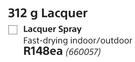 Rust-Oleum 312g Lacquer Spray-Each