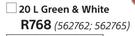Duram 20Ltr Green & White Weather Roof