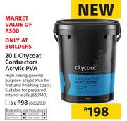 Citycoat Contractors Acrylic PVA-20Ltr