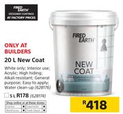 Fired Earth 20Ltr New Coat
