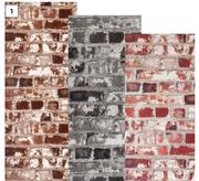 Fired Earth Wallpaper Brown Gray Or Red Brick 530mm x 10m