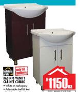 Builders Pride Basin And Vanity Cabinet Combo-Each